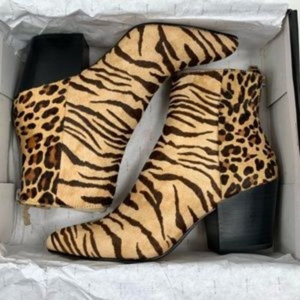 Dolce Vita Coltyn Calf Hair Leopard Ankle Bootie Size 7M Might Fit More Like 6.5